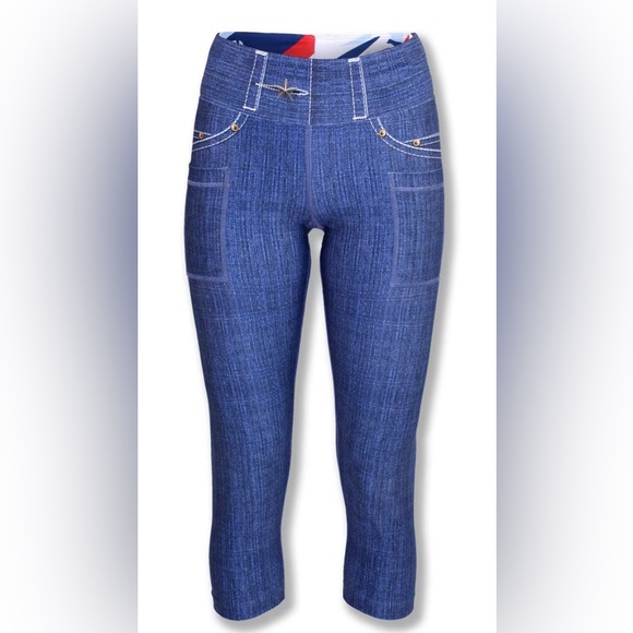 INKnBURN Pants - Discontinued INKnBURN Women's Liberty & Justice Performance Denim Capris Sz 14!